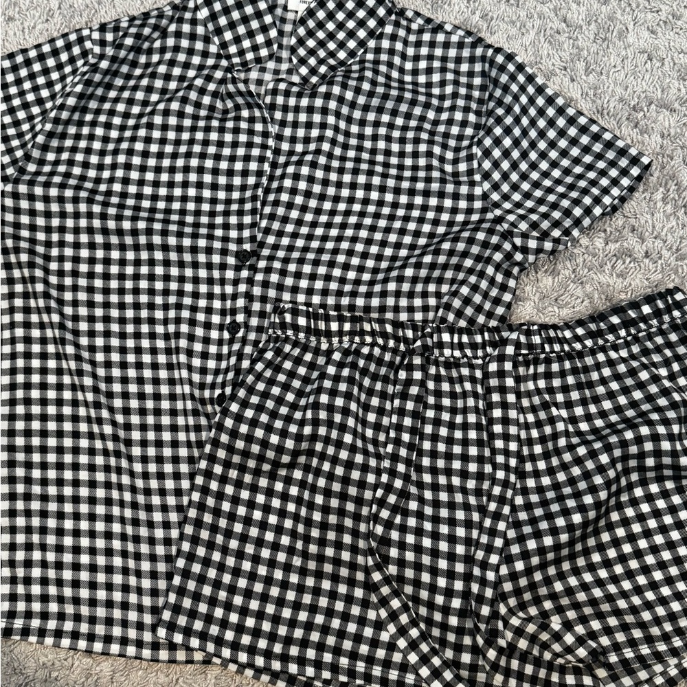 Forever 21 Monochrome Checkered Lounge Set